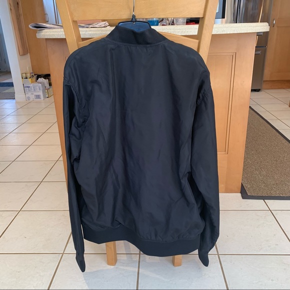 Unisex XL Tweed Black Bomber Jacket with Green Lining - Picture 5 of 7